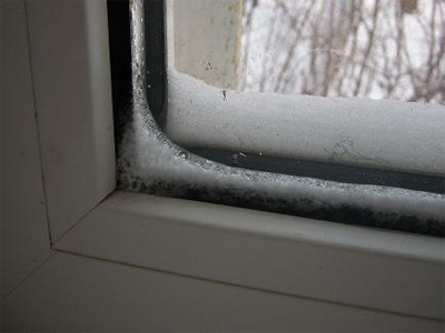 Окна зимой